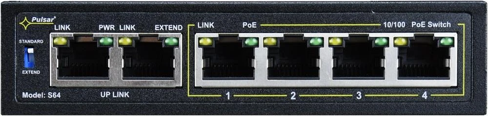 POE komutatorius 4+2 Pulsar S64