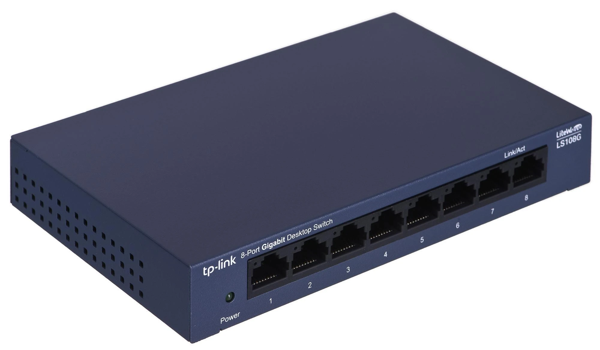 Šakotuvas TP-LINK LiteWave 8 prievadų gigabito darbalaukio komutatorius su 8 gigabito RJ45 prievadais, plieniniame korpuse