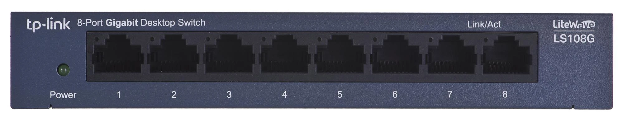 Šakotuvas TP-LINK LiteWave 8 prievadų gigabito darbalaukio komutatorius su 8 gigabito RJ45 prievadais, plieniniame korpuse