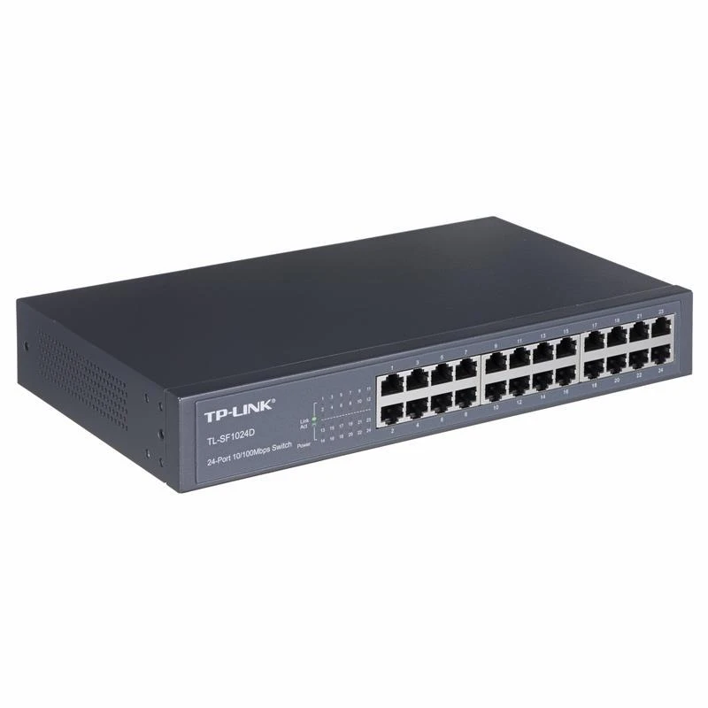 Šakotuvas TP-LINK 24port 10/100M Switch Plieninis dėklas