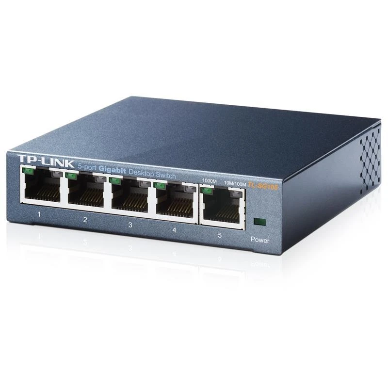 Šakotuvas Komutatorius TP-LINK, 5-port, metalinis korpusas, juodas / TL-SG105
