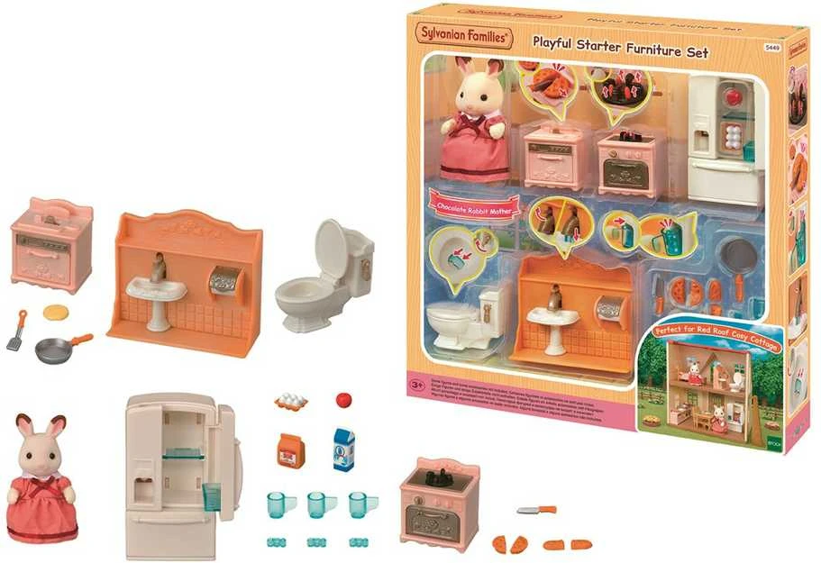 „Sylvanian Families“ – žaismingas pradedančiųjų baldų komplektas (5449)