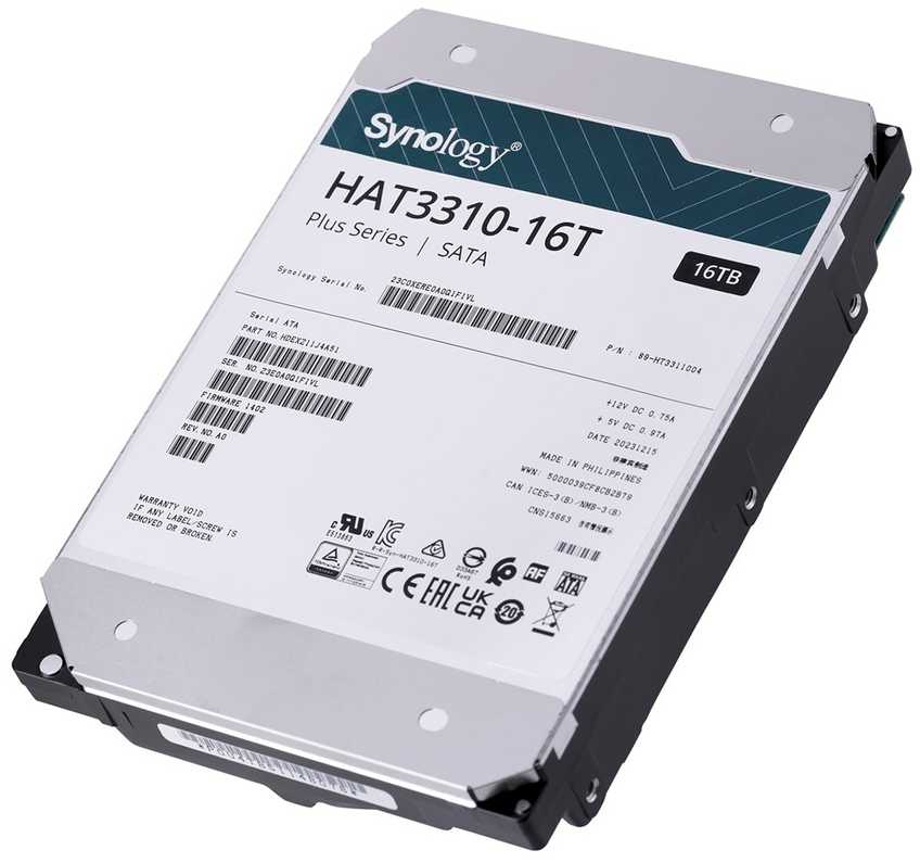 Synology HAT3310-16T vidinis kietasis diskas 3,5" 16 TB Serial ATA