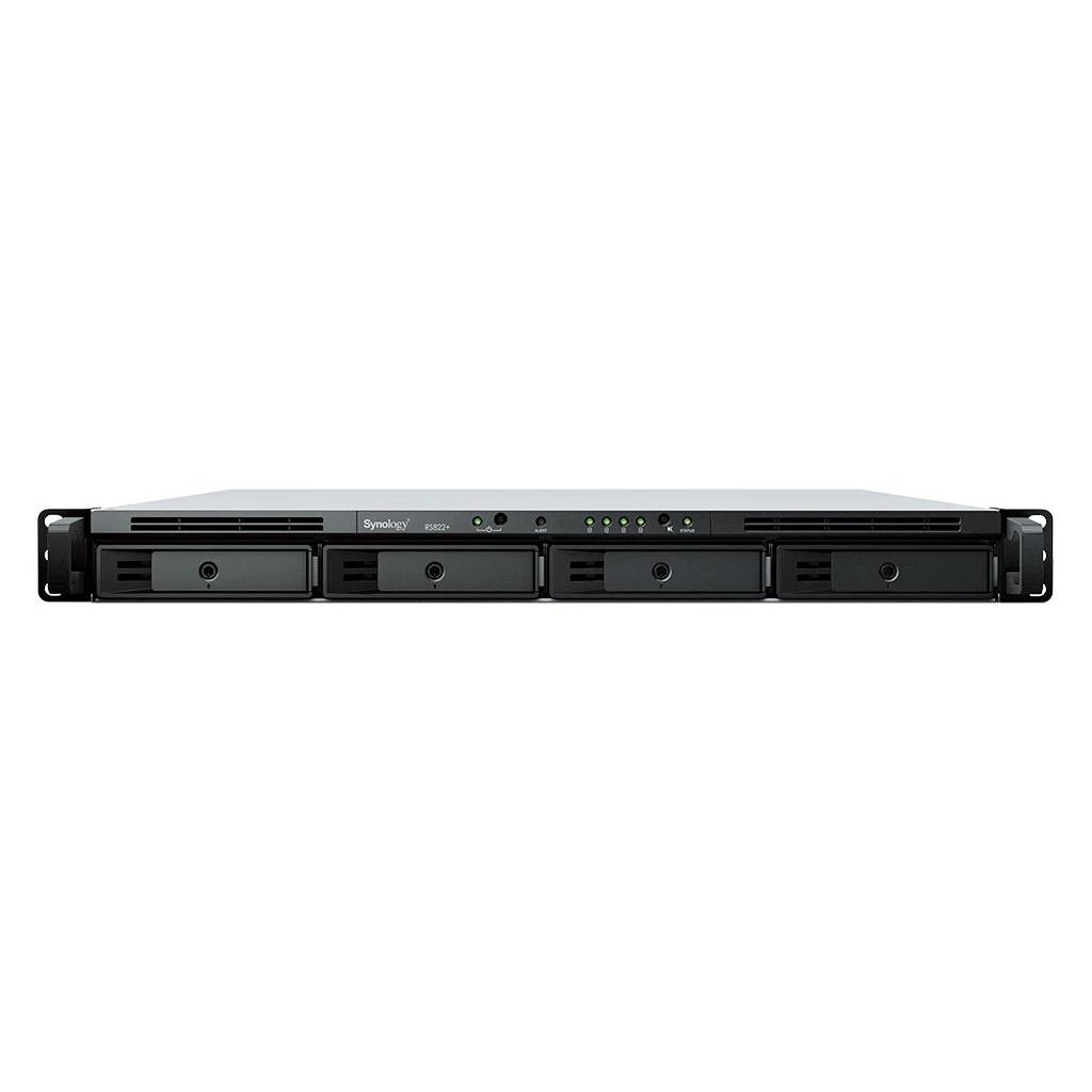 Serveris Synology Sinologija | RackStation | RS822+ 4 skyrių NAS korpusas | AMD Ryzen | V1500B | Procesoriaus dažnis 2,2 GHz | 2 GB | DDR4
