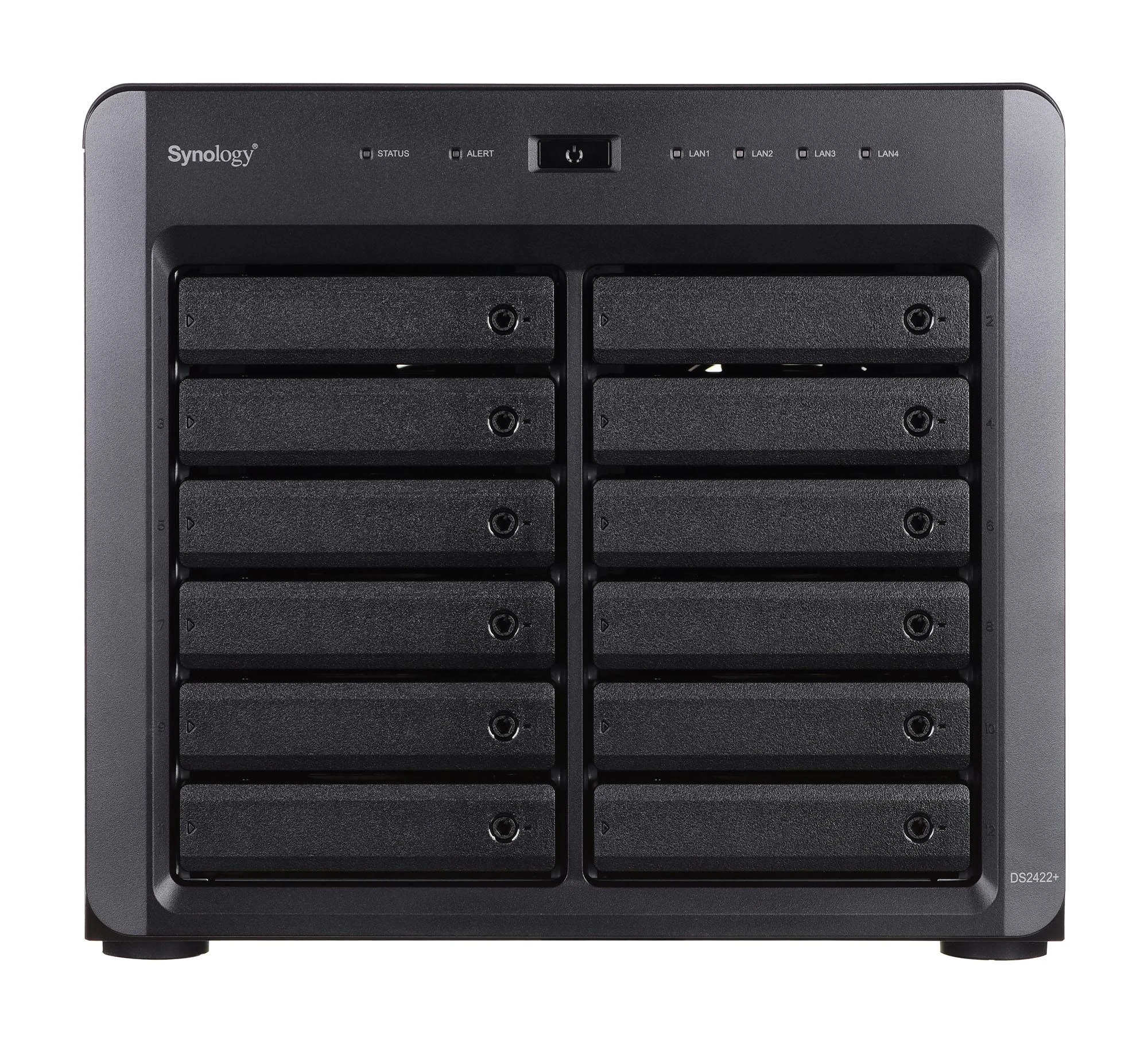 Serveris Synology Sinologija | Bokštas NAS | DS2422+ | Iki 12 HDD/SSD Hot-Swap | AMD Ryzen | „Ryzen V1500B Quad Core“ | Procesoriaus dažnis 2,2 GHz | 4 GB | DDR4