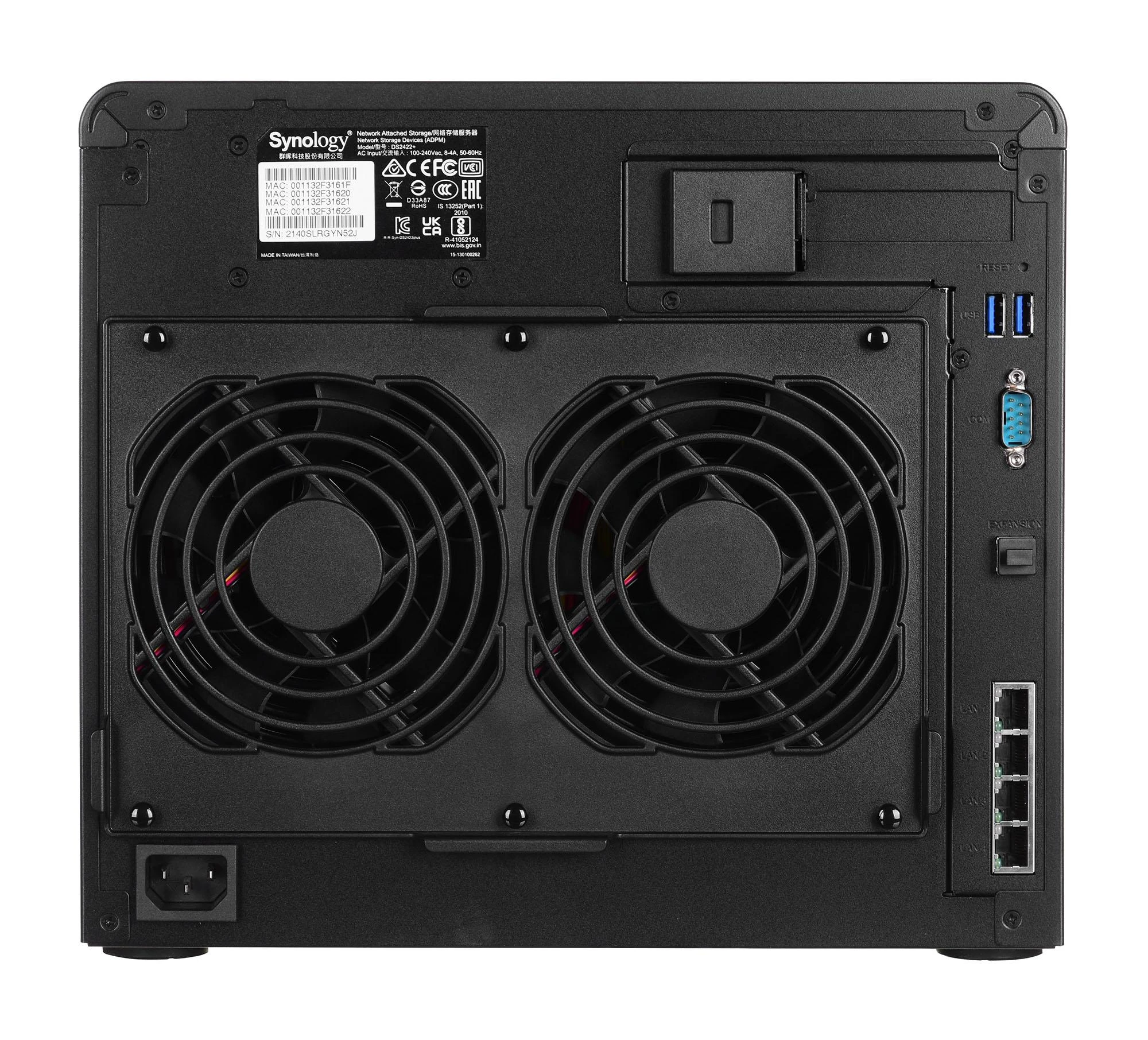 Serveris Synology Sinologija | Bokštas NAS | DS2422+ | Iki 12 HDD/SSD Hot-Swap | AMD Ryzen | „Ryzen V1500B Quad Core“ | Procesoriaus dažnis 2,2 GHz | 4 GB | DDR4