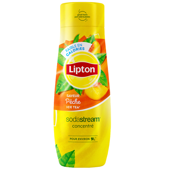 Lipton juodosios šaltosios arbatos, persikų skonio SodaStream sirupas, 440ml