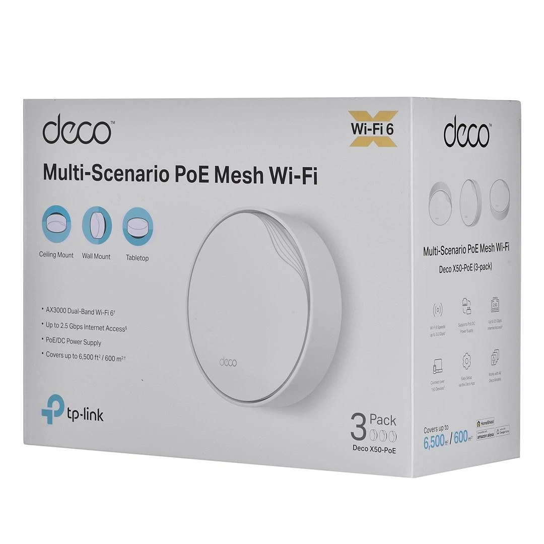 Maršrutizatorius TP-LINK TP-LINK prieigos taškas Deco X50-PoE(3-pack) X50PoE (3 vnt. pakuotė)