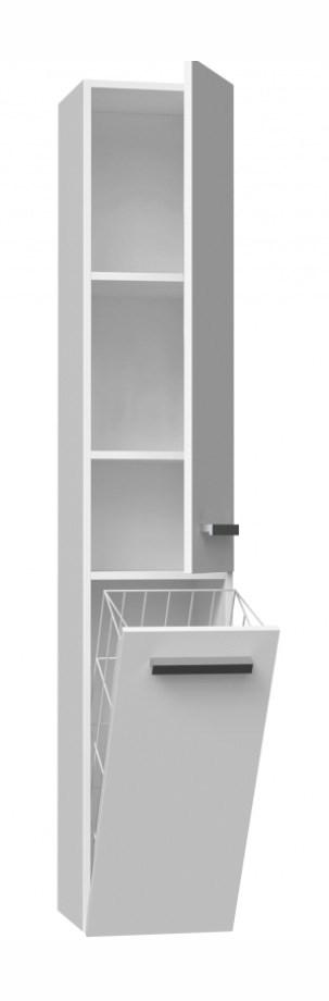 Top E Shop Vonios Spintelė - Nel Iv 31x30x174 Cm, Matinė Balta