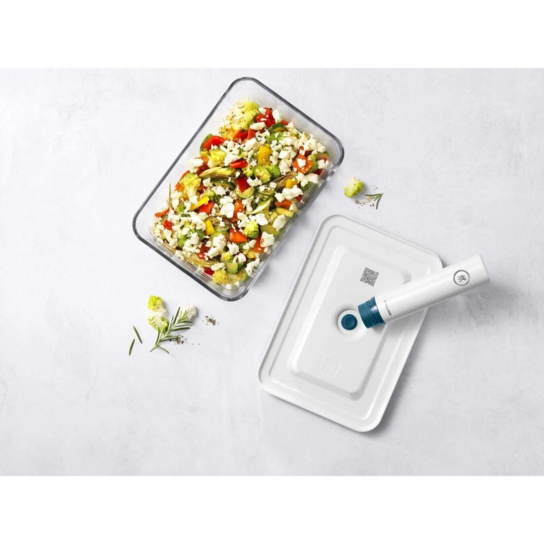 Zwilling stiklinis indas prostokątny 2.2 ltr jūros spalvos