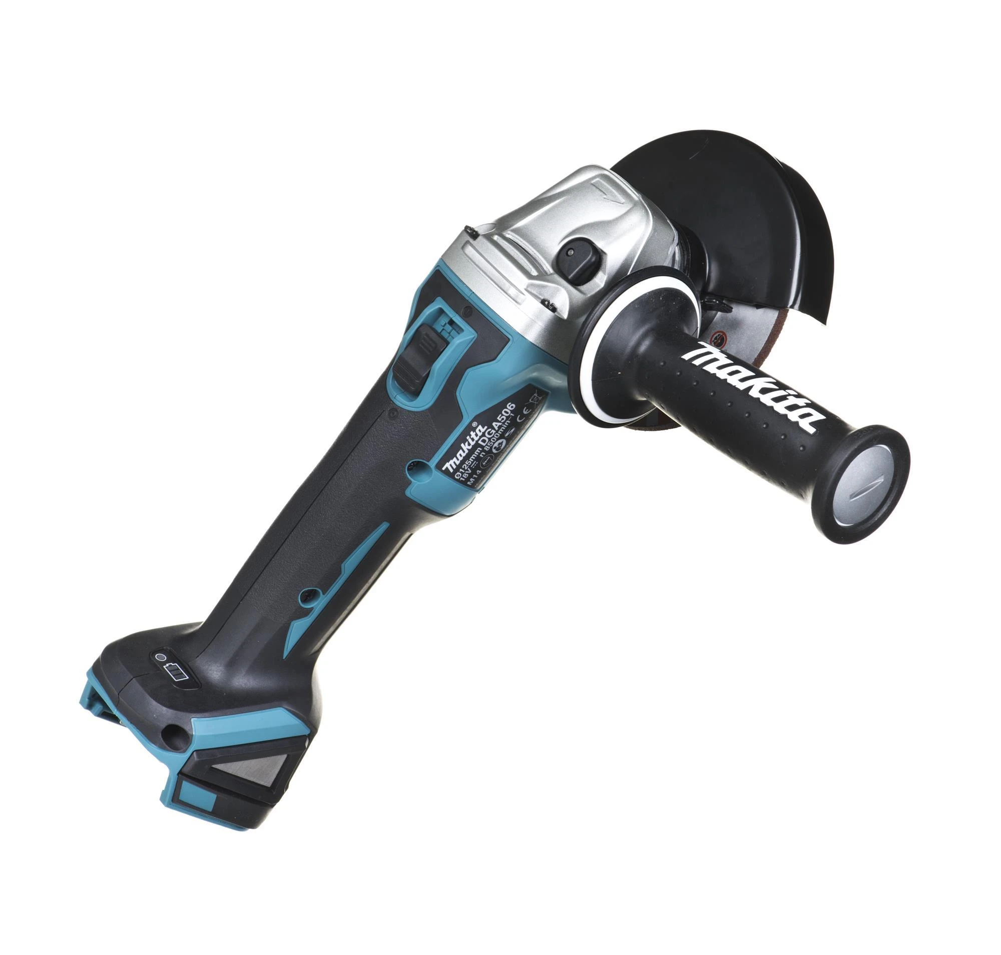 Makita Kampinis šlifuoklis DGA506ZJ, 18V, 125mm, be akumuliatoriaus ir kroviklio