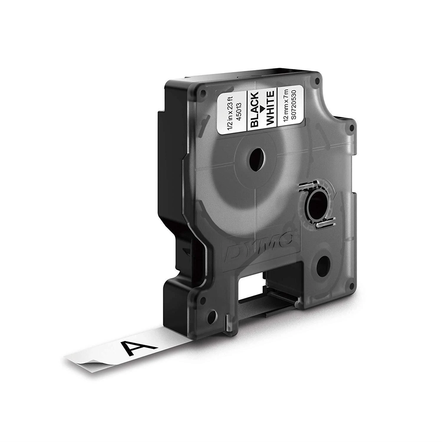 Juostelė DYMO D1 12mm x 7m, vinilinė, balta ant juodo / S0720610 45021