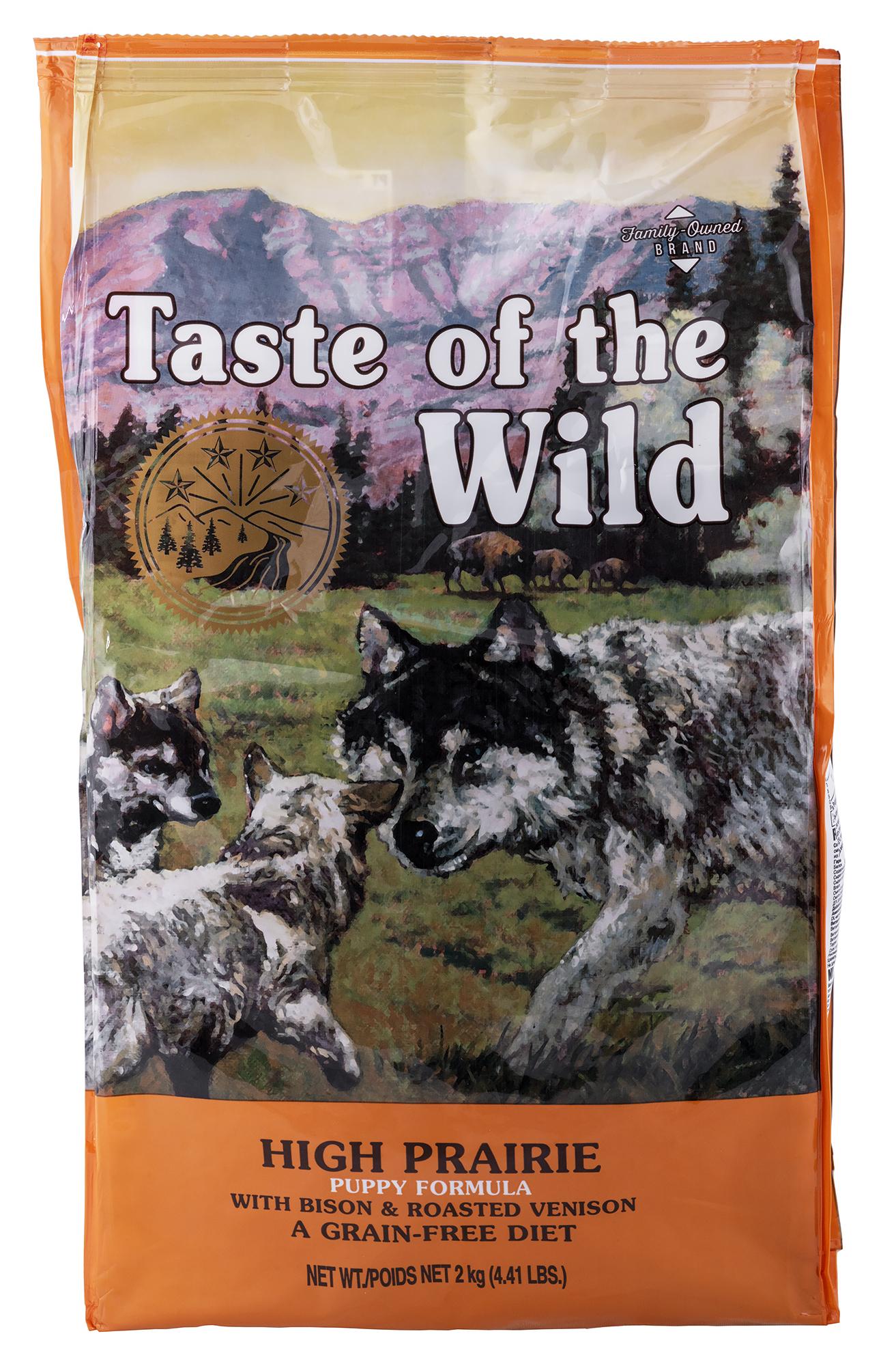 Taste of the Wild High Prairie Puppy sausas begrūdis šunų maistas su bizoniena ir elniena mažiems šuniukams, 2kg