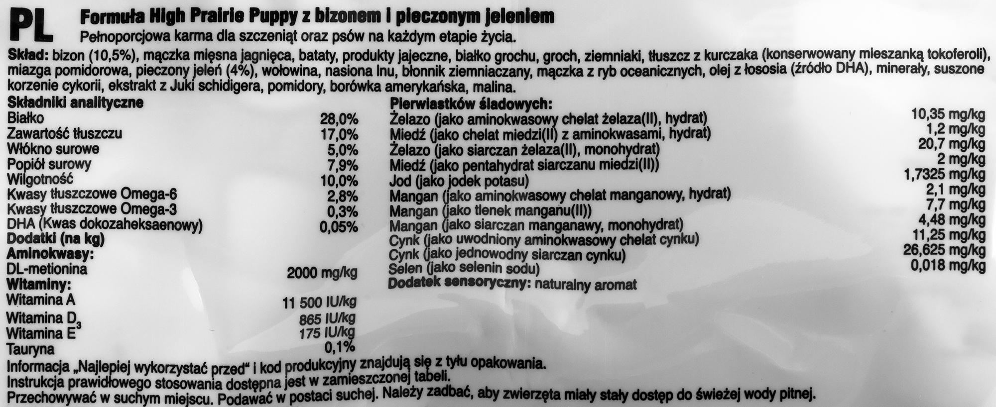 Taste of the Wild High Prairie Puppy sausas begrūdis šunų maistas su bizoniena ir elniena mažiems šuniukams, 2kg