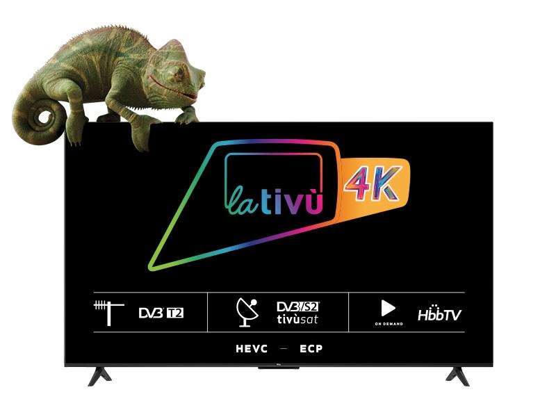 TCL 50 colių UHD televizorius „GoogleTV“ DVB-T2/C/S2 H.265 HEVC