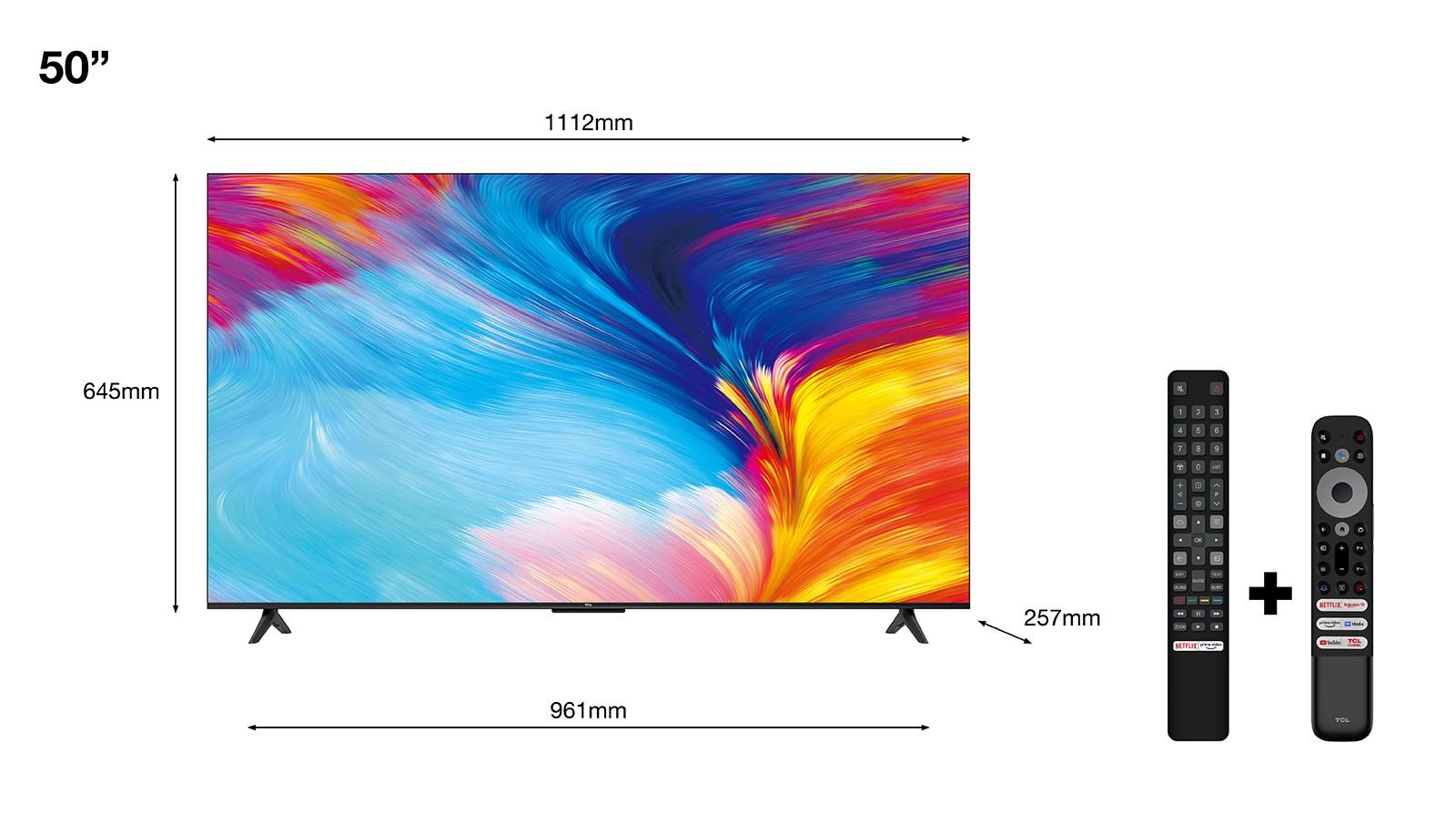 TCL 50 colių UHD televizorius „GoogleTV“ DVB-T2/C/S2 H.265 HEVC