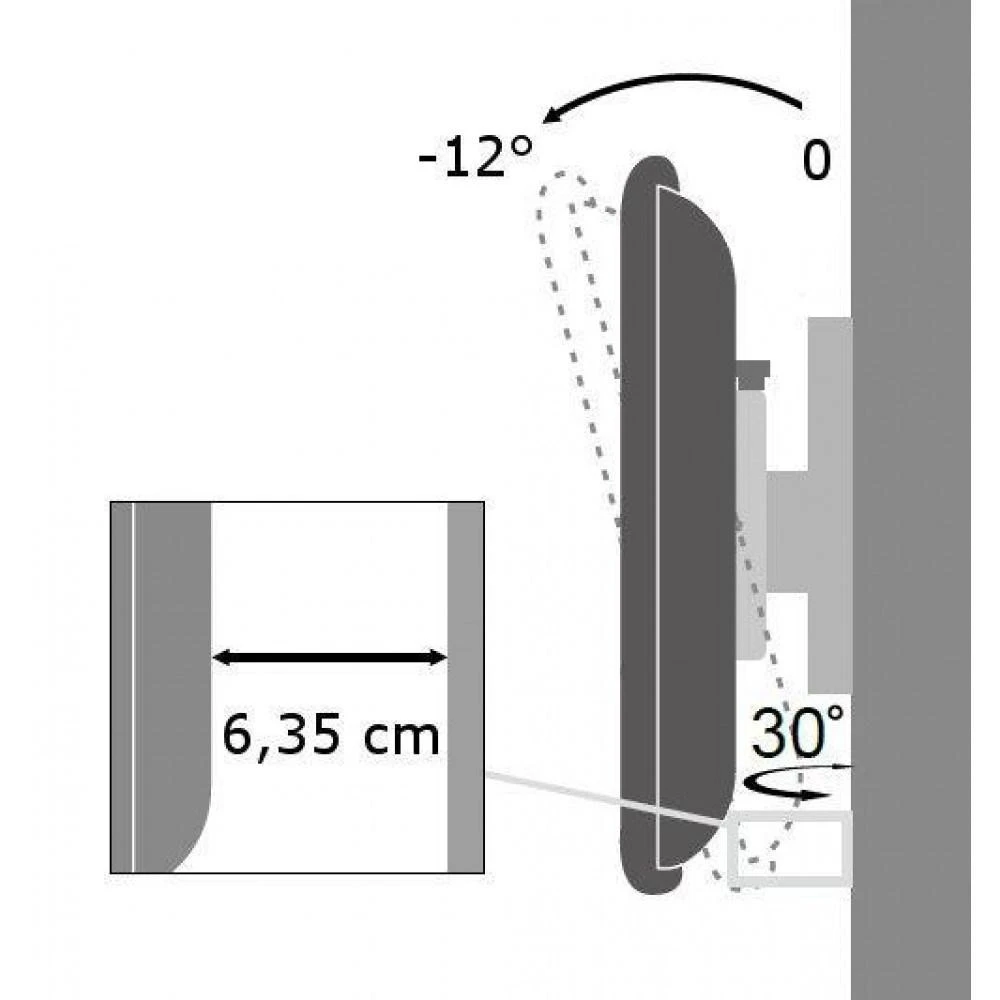 Techly ICA-LCD 2900B televizoriaus laikiklis 94 cm (37") Juoda