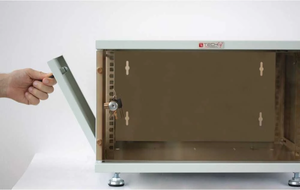 TECHLY 19inch Wall Network Rack 9U Gylis 600 Juodas Assembled