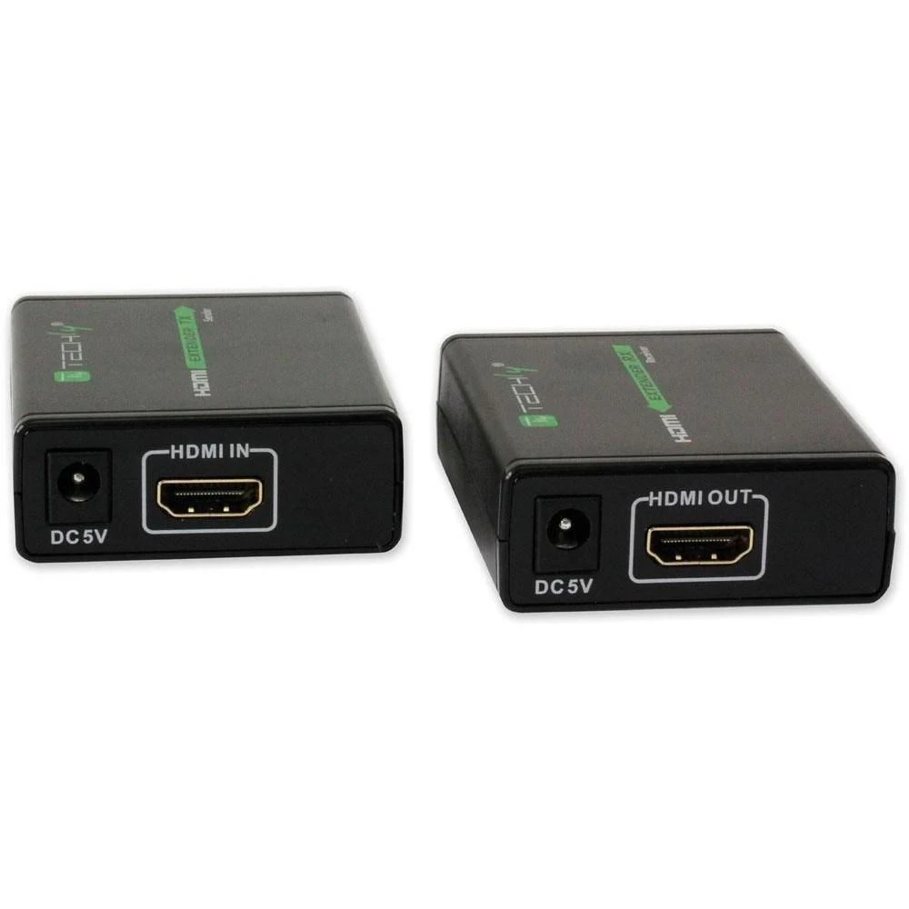 Techly IDATA EXT-E70 vaizdo ir garso signalų ilgintuvas AV siųstuvas ir imtuvas Juoda