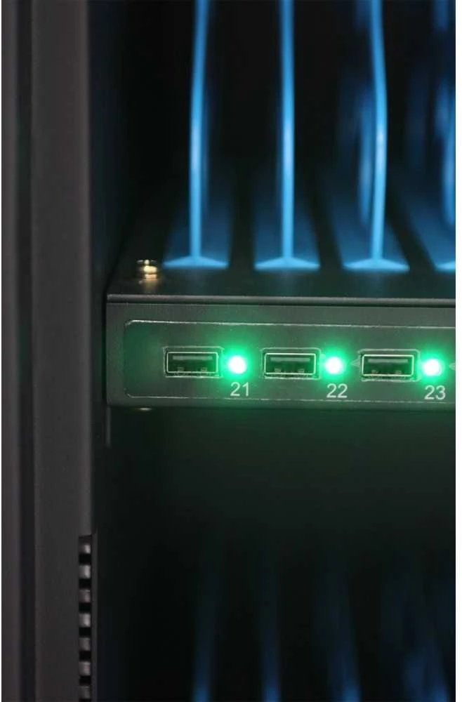 Techly 108712 Įkrovimo stotelė, 80 lizdų, USB-A 5V 2.1A, 4 lentynos