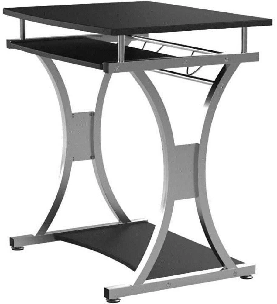 TECHLY 307308 Techly Compact kompiuterio stalas 700x550 su slankiojančiu klaviatūros dėklu juodas grafitas