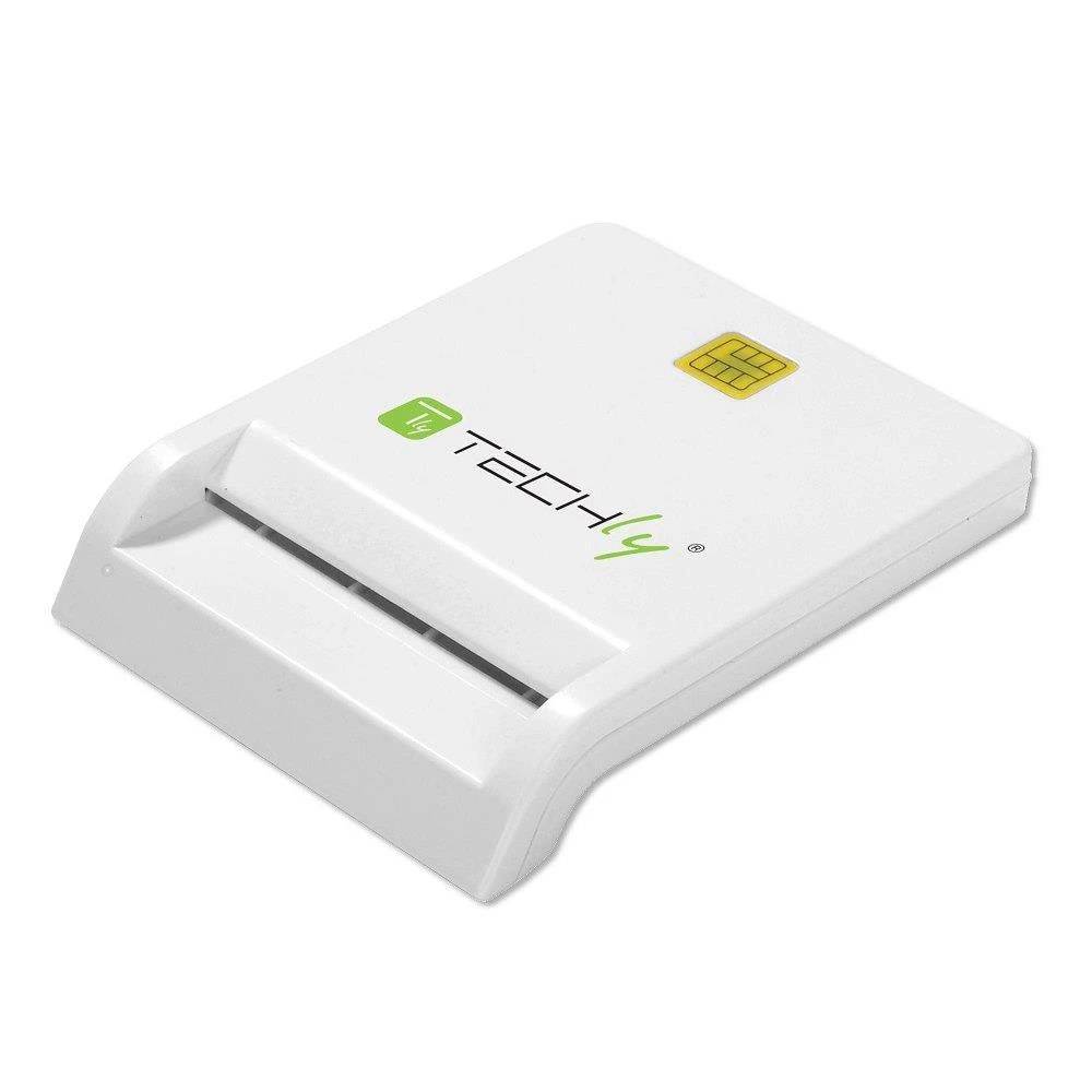 TECHLY 029150 Techly Compact USB 2.0 Smart kortelių skaitytuvas, rašiklis baltas