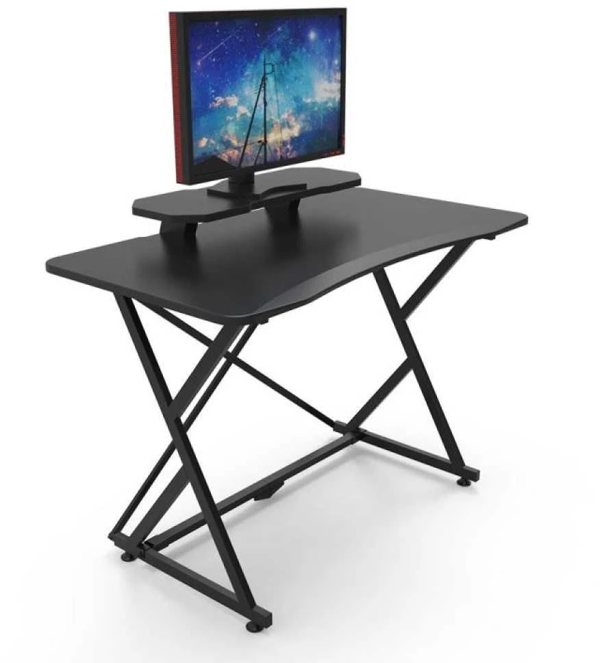 Žaidimų stalas Techly Gaming Desk for PC with Angular Ergonomic Edge, Juodas