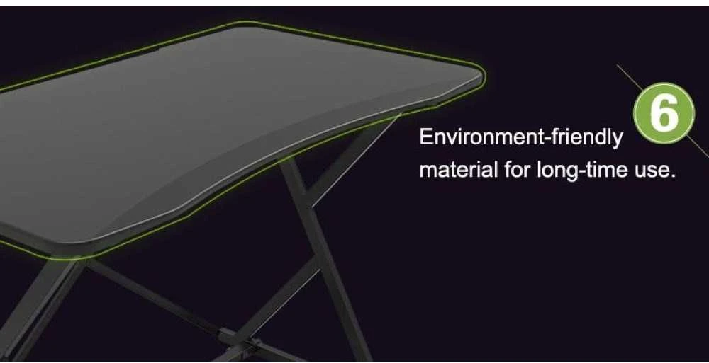 Žaidimų stalas Techly Gaming Desk for PC with Angular Ergonomic Edge, Juodas