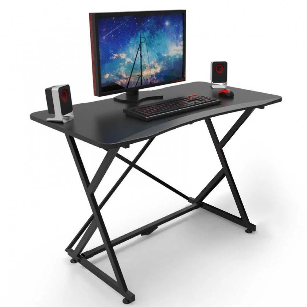 Žaidimų stalas Techly Gaming Desk for PC with Angular Ergonomic Edge, Juodas