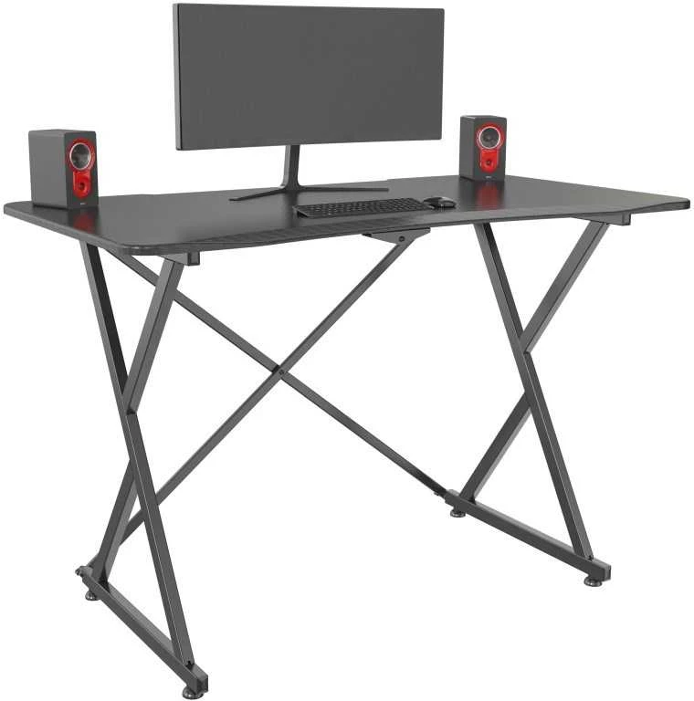 Žaidimų stalas Techly Gaming Desk for PC with Angular Ergonomic Edge, Juodas