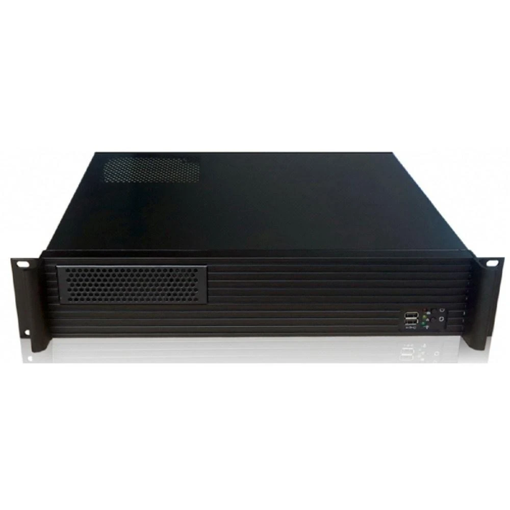 Techly Kompaktiškas  PC korpusas ATX Rack 19 colių 2U juodas dėklas