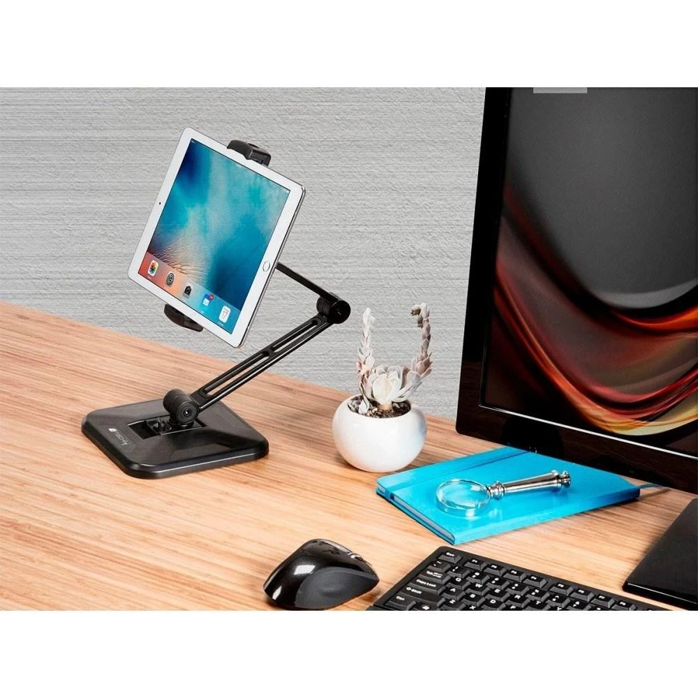 TECHLY 026371 Techly Desk/Sienos laikiklis planšetiniam kompiuteriui ir iPad 4.7-12.9 full-motion juodas