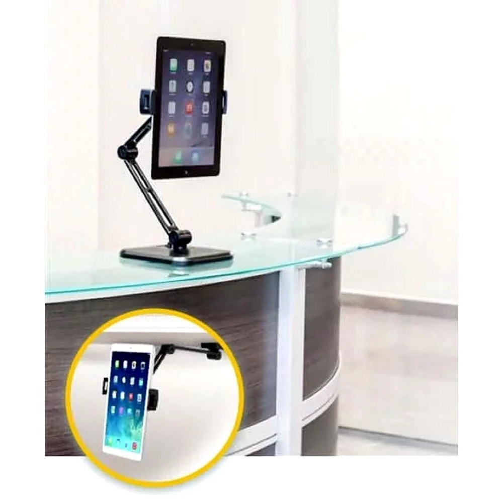 TECHLY 026371 Techly Desk/Sienos laikiklis planšetiniam kompiuteriui ir iPad 4.7-12.9 full-motion juodas