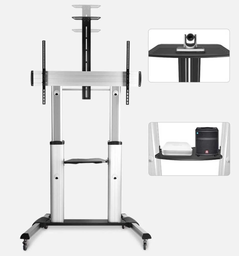 Laikiklis Techly mobilus stovas dideliems TV LCD/LED/ plazminiams 60''-100'', 100kg VESA