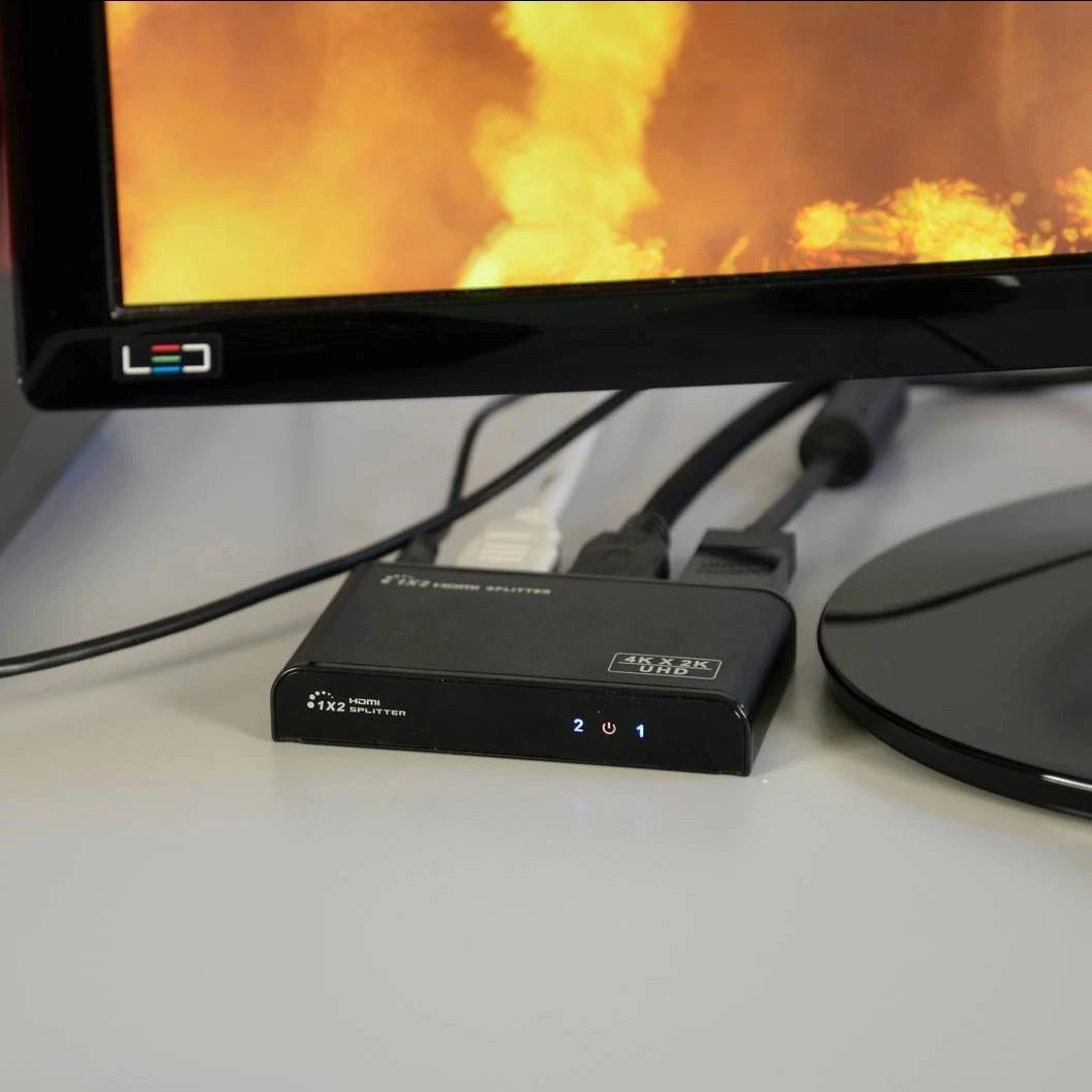 TECHLY 023974 Techly AV HDMI 2.0 skirstytuvas 1x2 UHD 4Kx2K 3D kintamosios srovės maitinimas