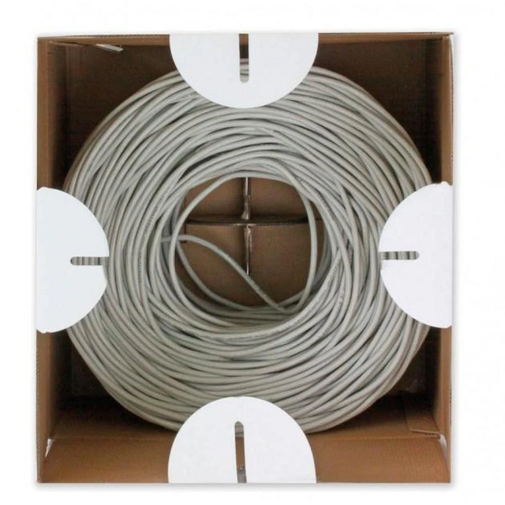 TECHLY Cable U/UTP 4 poros Cat.6 varinis 305m LSZH Roll Solid Pilkas