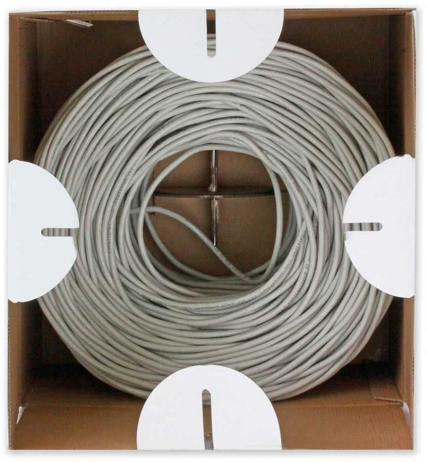 TECHLY 025626 TechlyPro Tinklo instaliacinis kabelis UTP Cat5e 4x2 vijos CCA 305m pilkas