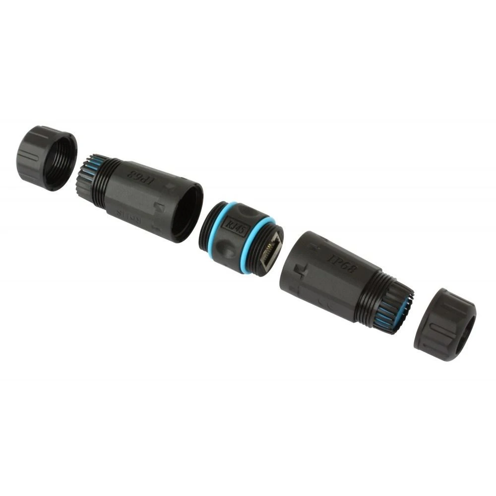 TECHLYPRO 105896 TechlyPro Modular inline jungtis RJ45 F/F Cat6 F/UTP lauko IP68