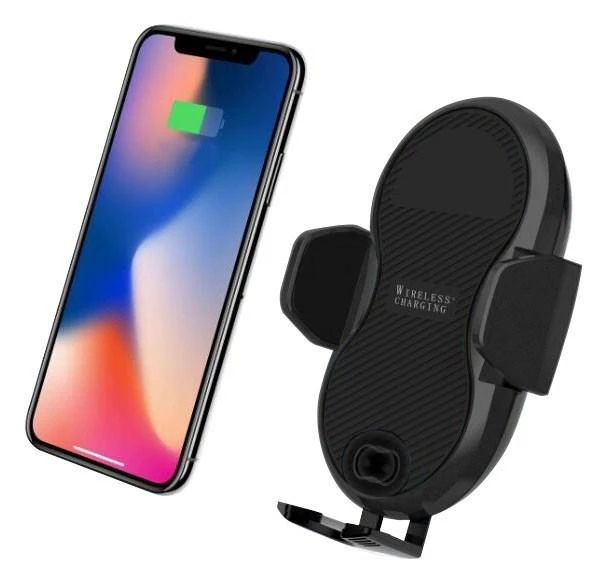 TECHLY 108781 Techly Automatinis automobilinis išmaniojo telefono laikiklis su belaidžiu indukciniu Qi įkrovikliu 10W