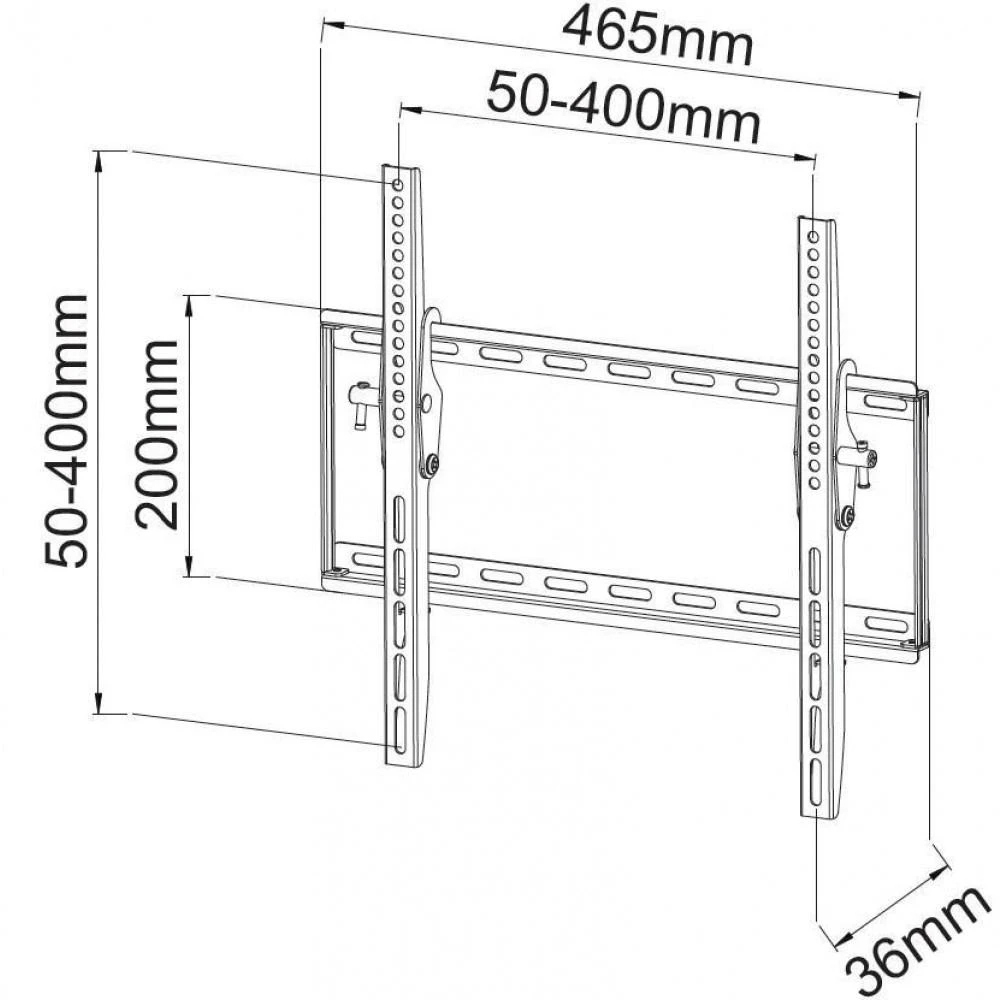 Techly ICA-PLB 161M televizoriaus laikiklis 139,7 cm (55") Juoda