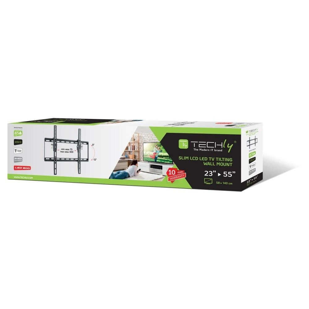 Techly ICA-PLB 161M televizoriaus laikiklis 139,7 cm (55") Juoda