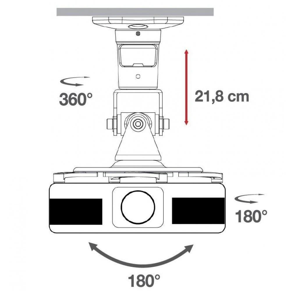 Techly ICA-PM 100WH projektoriaus stovas Lubos Balta