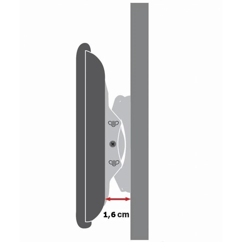 Techly ICA-PLB 860 televizoriaus laikiklis 2,03 m (80") Juoda