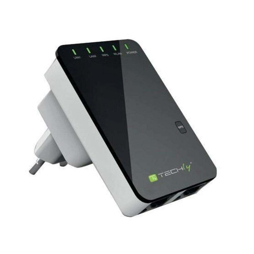 Techly 301078 Belaidis mini maršrutizatorius / signalo stiprintuvas 802.11n 300Mbps, įskiepis
