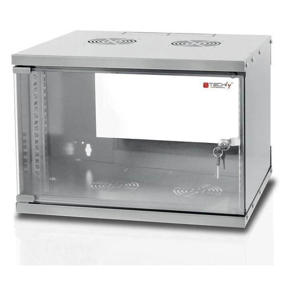 Techly I-CASE EL-1006G32 lentyna 6U Sieninis stovas Pilka