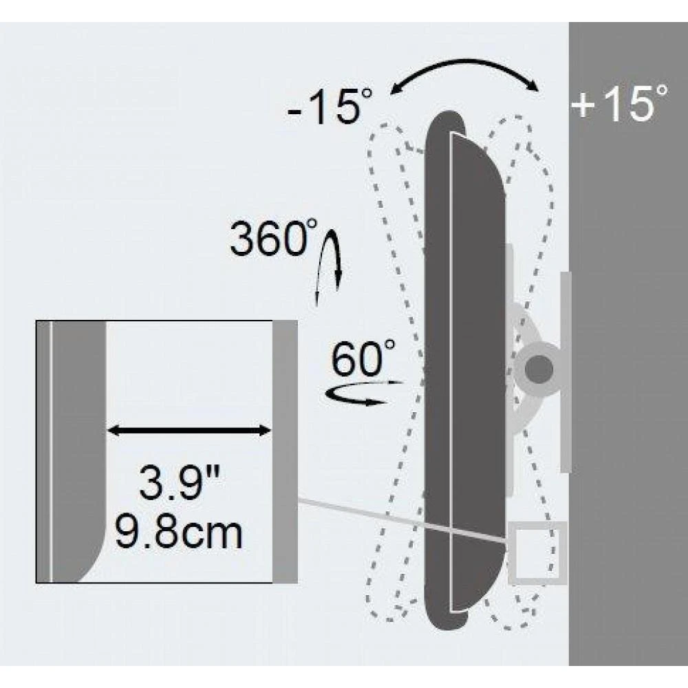 Techly ICA-LCD 201WH televizoriaus laikiklis 76,2 cm (30") Balta