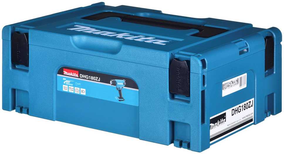 Makita techninis fenas DHG180ZJ 18V, lagaminas, be akumuliatoriaus ir kroviklio