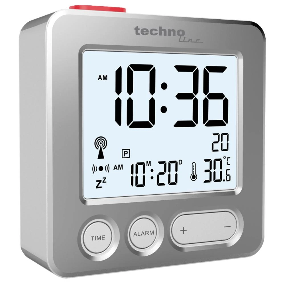 Technoline WT 265 žadintuvas Skaitmeninis žadintuvas Sidabrinis