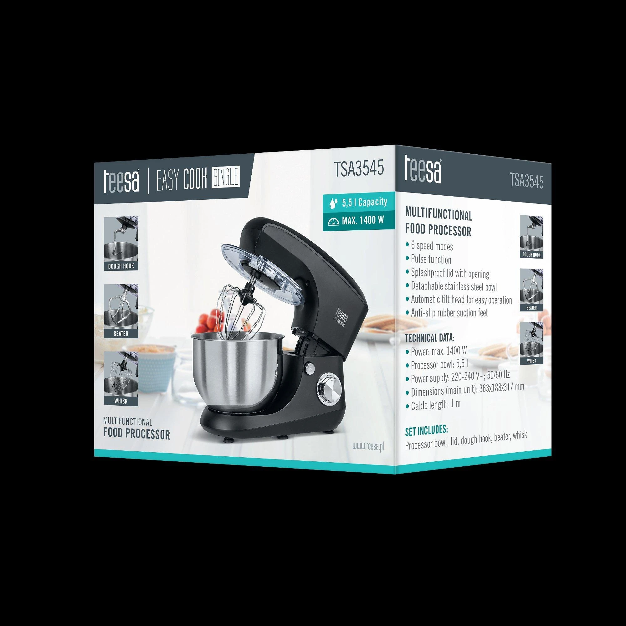 Virtuvinis kombainas Teesa EASY COOK SINGLE Baltas