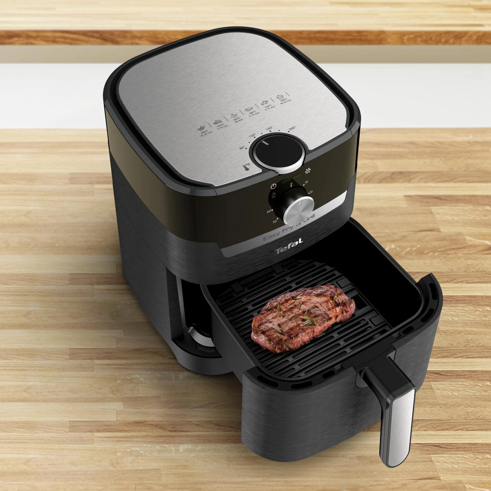 Gruzdintuvė Tefal Easy Fry & Grill Classic EY501815, Juodos spalvos